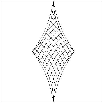 (image for) Curved Crosshatch 45 degree Diamond p2p-L04614*